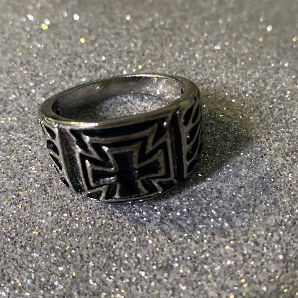 Vintage Antique Silver Tone West Coast Choppers Motorcycle Ring - Size 9